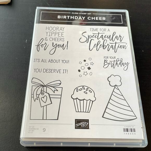 Stampin' Up! Birthday Cheer Stamp Set NEW cling stamp set - Picture 1 of 4